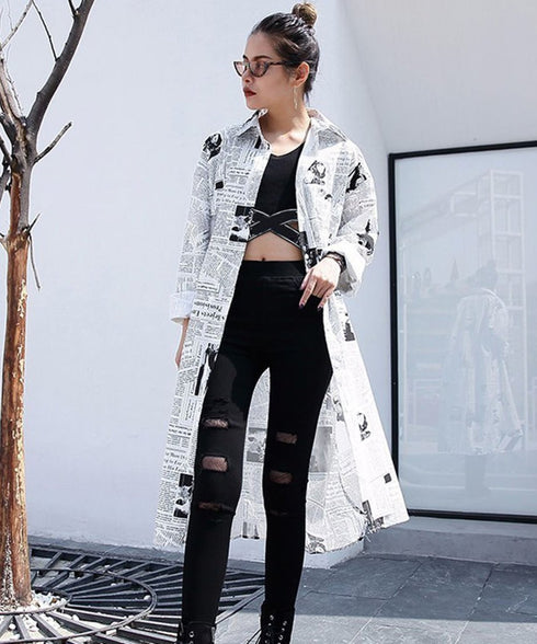 Letter Print Long Shirt